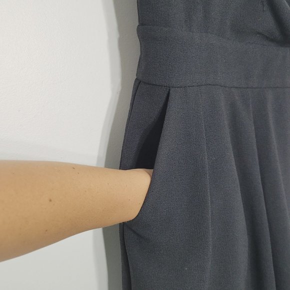 Romeo & Juliet Couture Dressy Romper One Piece Jumper Black Sweetheart Neck S - Picture 3 of 14